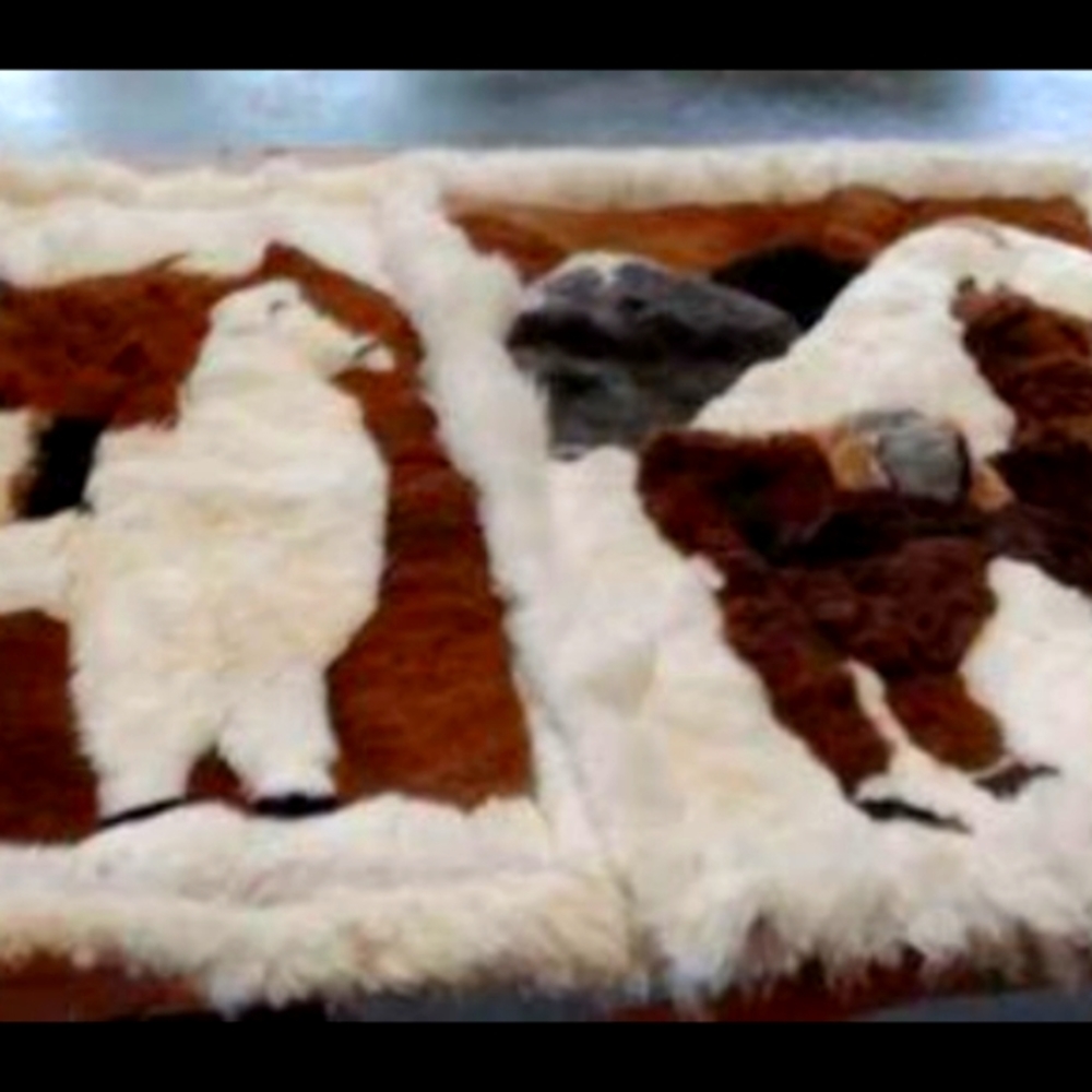 Authentic Peruvian alpaca fur rug